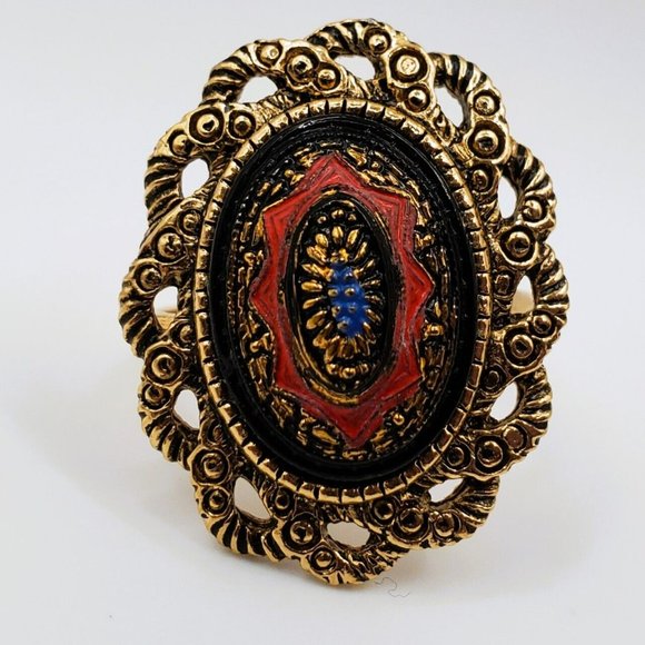 Vintage Sarah Coventry Moroccan Matrix Art Ring - Picture 5 of 6